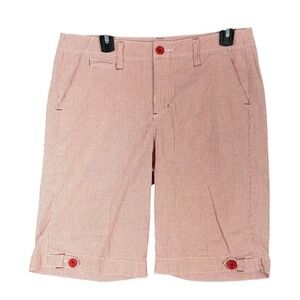 Z Cavaricci Shorts Womens 10 Bermuda Seersucker Retro Preppy Y2K Summer Classic